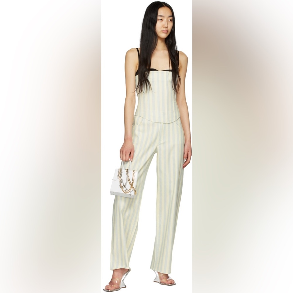 Miaou Cream and Yellow Relaxed Trousers